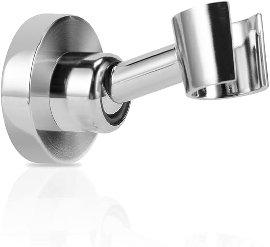 Shower Head Holder All Metal Handheld Shower Wand Bracket Adjustable Handheld Shower Head Holder Wall Mount Shower Wand Bracket Polished Chrome Finish