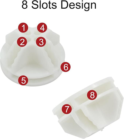 50 Pcs Wire Cube Connectors, Plastic Grid Cube Organizer Connector for Modular Closet Storage Organizer and Wire Shelving (White)