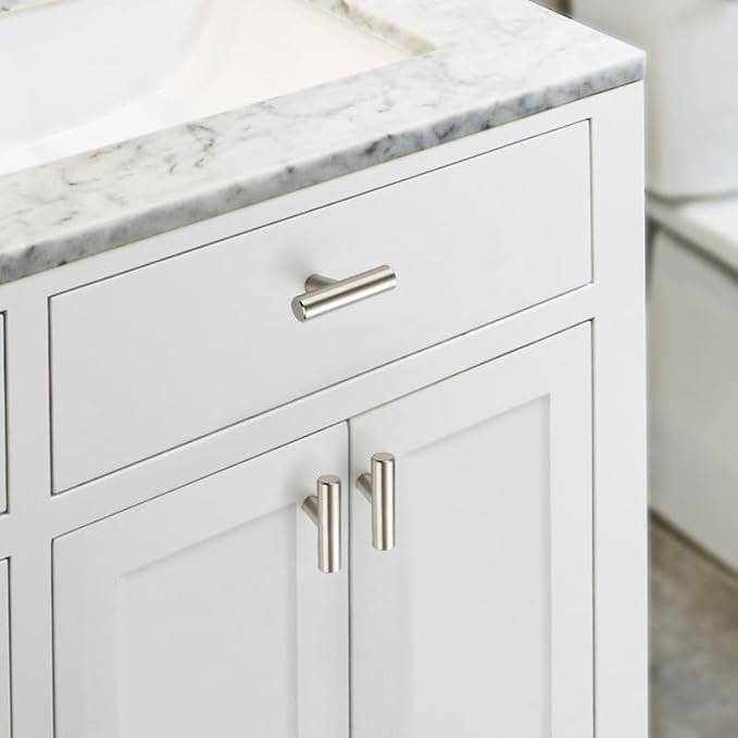 JOY DECOR 15 Pack Cabinet Knobs, Brushed Nickel Cabinet Handles, 2in Kitchen Cabient Knobs, Single Hole Drawer Knobs for Dresser Drawers