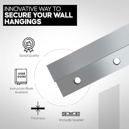 Versatile 2 inch 2 Pairs French Cleat Hanger heavy Duty - Mirror Brackets for Wall Mounting - Aluminium French Cleat Picture Hanging Kit - Hang with Confidence Using french cleat (Supports upto30 lbs)