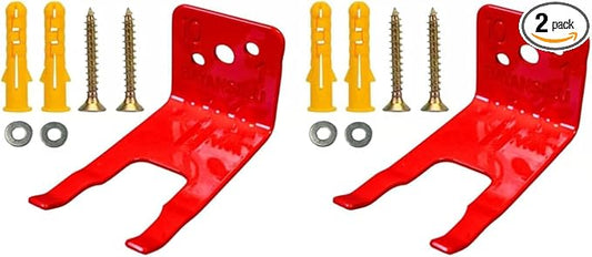 Fire Extinguisherl Mount Bracket – Wide Fork 1.0–1.4 inch (35.5mm), Fits Kidde / First Alert / Amerex 5–10 lb, Heavy-Duty Steel Fire Extinguisher Holder & Mounting Bracket for Wall – (2 Pack)