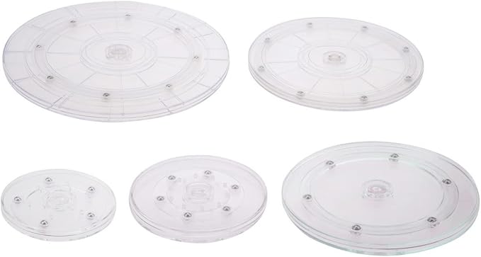 Small Lazy Susan 4 inch, Acrylic Lazy Susan Cabinet Rotation Organizer for Kitchen Countertop, Spice Rack, Makeup & Cake Decorating
