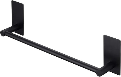 KES 12-Inch Towel Bar for Bathrooms, Adhesive Hand Towel Holder, Wall Mounted No Drill SUS 304 Stainless Steel Matte Black, A7000S30-BK
