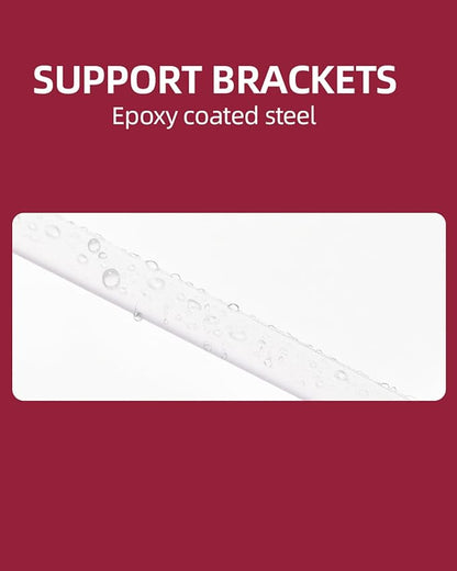 12 Packs Support Brackets for Wire Shelving, Closet Support Brackets with Anchors and Screws, Wire Closet Shelving Accessories for Wardrobe and Wall Bracket(Only include 12pack Support Brackets)