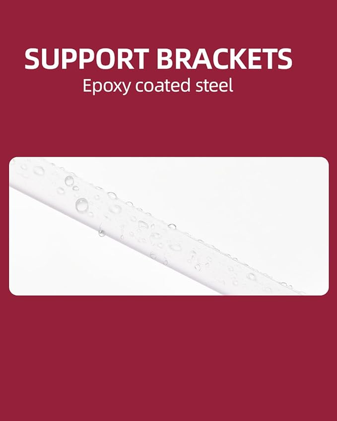 6 Packs Support Brackets for Wire Shelving, Closet Support Brackets with Anchors and Screws, Wire Closet Shelving Accessories for Wardrobe and Wall Bracket(Only include 6pack Support Brackets)