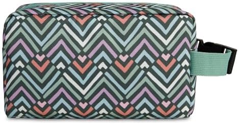 PackIt® Freezable Snack Box, Diamond Chevron, Built with EcoFreeze® Technology, Collapsible, Zip Closure with Buckle Handle, Designed For Work Snacks, Fresh Snacks On the Go, Adults, and All Ages