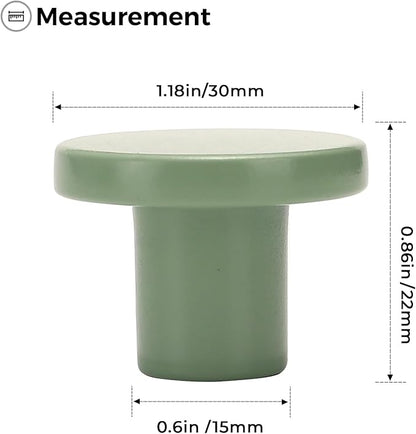 Ravinte 20 Pack Cabinet Knobs Light Green Kitchen Cabinet Knobs Round Dresser Drawer Pulls Closet Door Pulls 1-1/5 Inch