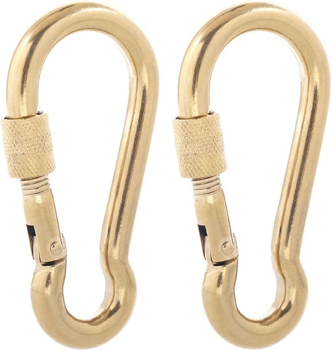 Carabiner Clips, 316 Stainless Steel Carabiner Clip, Heavy Duty Carabiner Hooks, Keychain Carabiners, Multi-Purpose Spring Snap Hook for Dog Leash, Outdoor Camping, Swing, Hammock