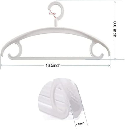 10 Pack Heavy Duty Coat Hangers 25lb Load Capacity Swivel Suit Clothes Hanger Wide Shoulder Jacket Hangers Thick Non Slip Rotating Large Winter Hanger (White)