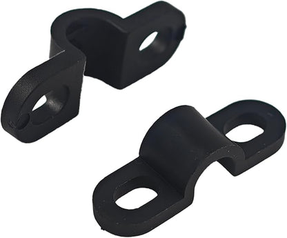 120Pcs Wire Shelf Loop Clips, Black Plastic Shelving Wall Clips with Screws, Back Mount Brackets for Wire Shelves Concrete Drywall Installation, Closet Storage Organizer Hardware