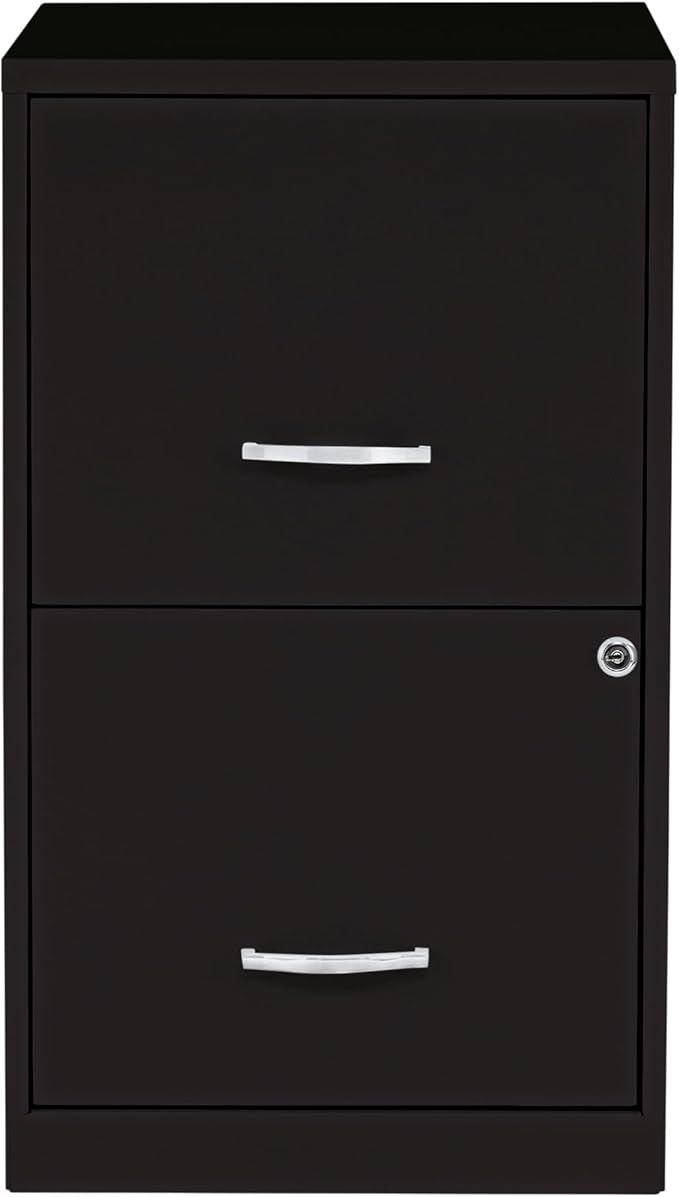 2 Drawer Locking Filing Cabinet | Pre-Assembled Steel Construction | Space-Saving Design is Perfect for Home and Small Office | Letter-Size | Assembled in North America