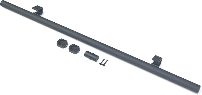 4FT Sliding Library Ladder Track Extension (Not Including Roller Set) for Countryside Black Additional Track in a Rolling Ladder System
