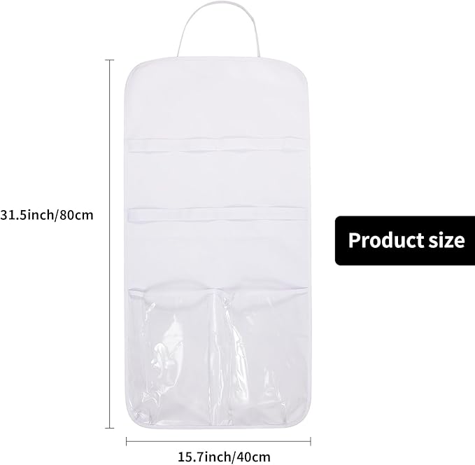 Cat Wand Toy Storage Hanging Bag,High Capacity Cat Wand Toy Storage Bag, Indoor Cat Toy Storage Organizer,Lightweight Pet Toy Storage Bag for Neatly Organizing Teaser Wand Toys,Keep Home Tidy(White)