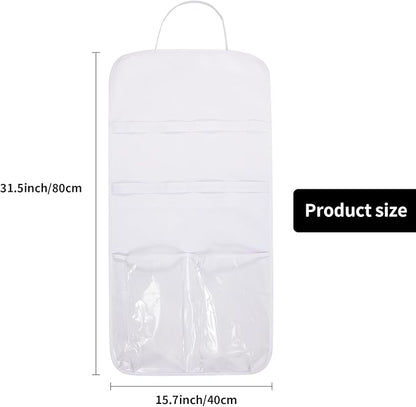 Cat Wand Toy Storage Hanging Bag,High Capacity Cat Wand Toy Storage Bag, Indoor Cat Toy Storage Organizer,Lightweight Pet Toy Storage Bag for Neatly Organizing Teaser Wand Toys,Keep Home Tidy(White)