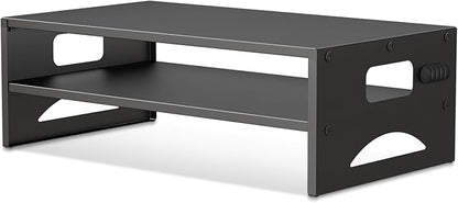 Pholiten Monitor Stand Riser, Desktop Stand, Computer Stand, Ergonomic Design, Two-Level Design, Desktop Organization, Keyboard Smartphone Storage, Printer Stand, Display Stand, 16.5 x 9.3 x 5.6