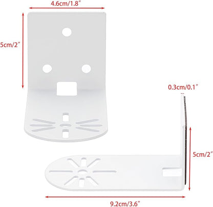 Sumnacon 2PCS Wall Mount Camera Shelf- Metal Small Wall Shelf with Adhesive,Universal Small Floating Shelf for Security Cameras, Speakers,White