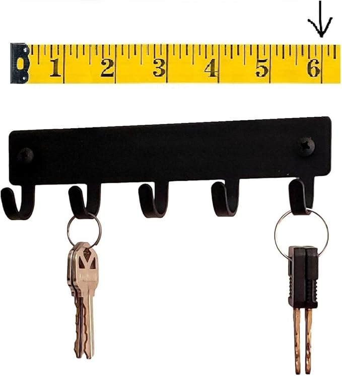 Walking Dog Paws Key Rack Hanger & Organizer - Small 6 inch Wide - Made in USA - Gifts for Dog Lovers