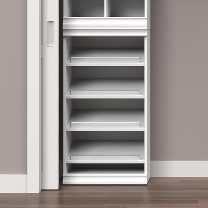 ClosetMaid Modular Storage Shelf Unit with Angled Shoe Shelves, White