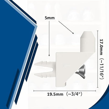6Pcs Shelf Pins White Compatible with IKEA Shelf Part Number 101558 Screws Replacement for KOMPLEMENT and Pax Shelves