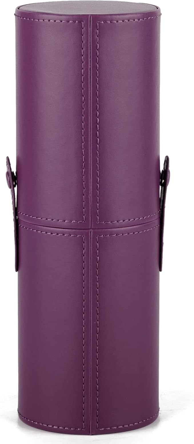 Narwey Makeup Brush Holder Travel Brushes Case Bag Cup Storage Dustproof for Women (Purple)