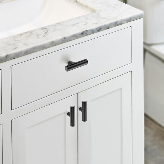 JOY DECOR 45 Pack Cabinet Knobs, Black Cabinet Handles, 2in Kitchen Cabient Knobs, Single Hole Drawer Knobs for Dresser Drawers