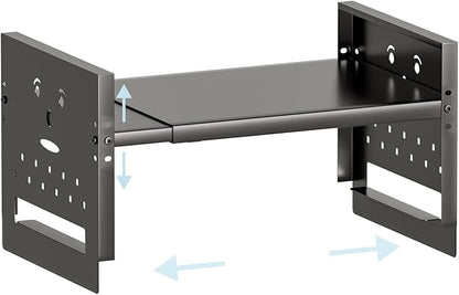 Adjustable Top Storage Shelf for Refrigerator or Washer, Dryer Countertop, Expandable Storage Shelves for Kitchen, Laundry Room and Dorm Room (Gray)
