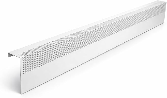 Baseboarders Basic Series 4 ft (48 in) Galvanized Steel Slip-On Baseboard Heater Cover, Rust Resistant, White, for Hydronic Hot-Water Systems