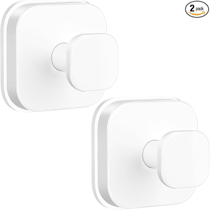 BKV Suction Cup Hooks for Shower,Heavy Duty Shower Hooks for Bathroom Wall,Glass Windows,Smooth Doors to Hang Towels,Robes,Coat,Reusable Suction Cup Wreath Hanger for Christmas Wreaths-White(2 Pack)