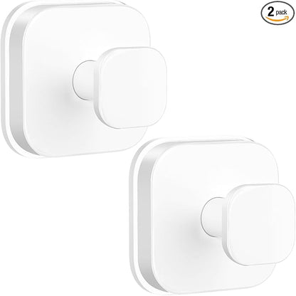 BKV Suction Cup Hooks for Shower,Heavy Duty Shower Hooks for Bathroom Wall,Glass Windows,Smooth Doors to Hang Towels,Robes,Coat,Reusable Suction Cup Wreath Hanger for Christmas Wreaths-White(2 Pack)