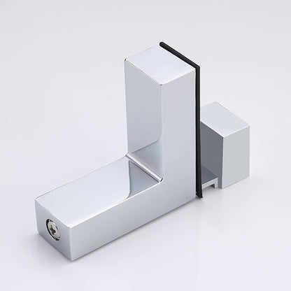 KES Glass Shelf for Bathroom, Glass Wall Shelves 16 Inch Floating Shelf Polished Chrome Finish, BGS3201S40