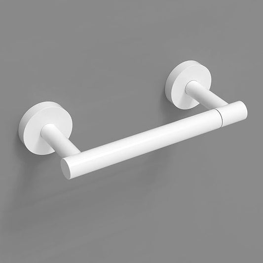White Toilet Paper Holder SUS304 Stainless Steel Double Post Pivoting Toilet Paper Roll Holder Wall Mounted Toilet Tissue Holder for Commercial Bathroom RV Brushed Brass Finish