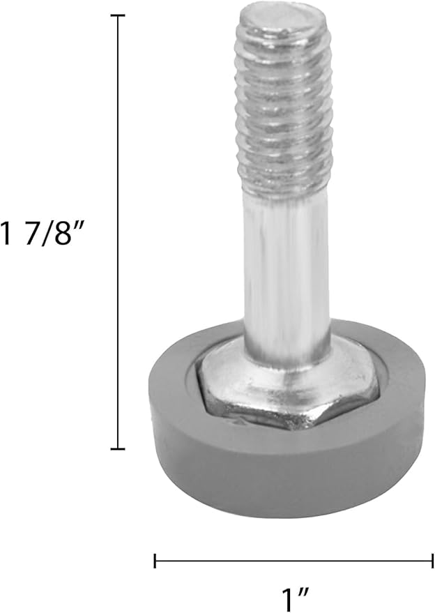 TrueCraftware-Set of 4 Decorative 1” Leveling Foot with Polyethylene Foot- Leveling Foot Plate for Wire Shelf System