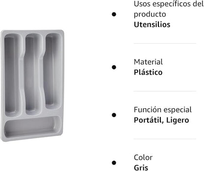 Curver 228006 Cutlery Tray Small Gray Plastic 33 x 20 x 6 cm