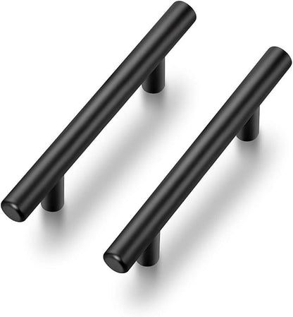 Ravinte 45 Pack | 5 Inch Cabinet Pulls Matte Black Stainless Steel Kitchen Drawer Pulls Cabinet Handles 5 Inch Length, 3 Inch Hole Center