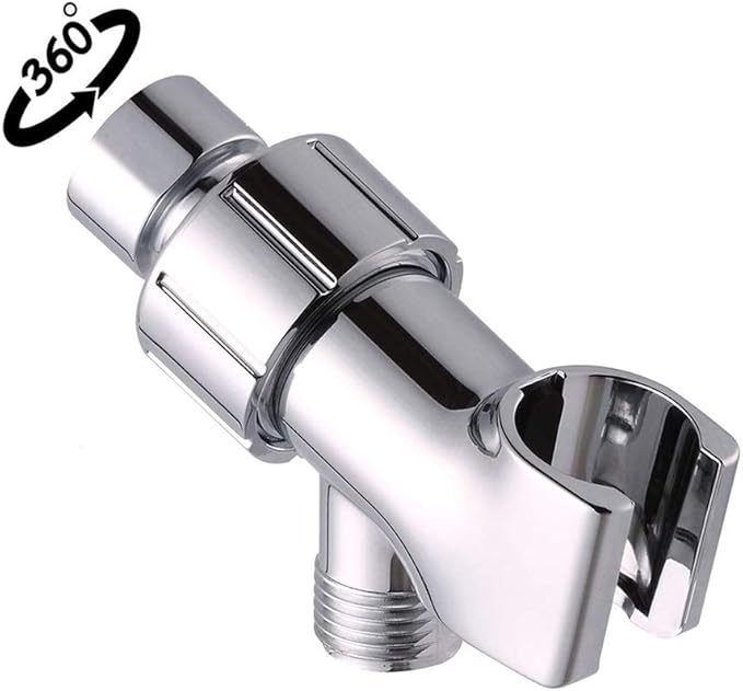 Adjustable Shower Arm Mount- with Universal Wall Hook Bracket and Brass Pivot Ball, NearMoon Shower Head Holder for Hand Held Showerheads