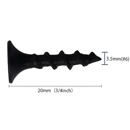 280pcs #6 × 3/4 inch High Hardness Drywall Screws, Black, Coarse Thread, Phillips Drive, Bugle Head, Black Wood Screws, Wood and More (3/4 in, 280)
