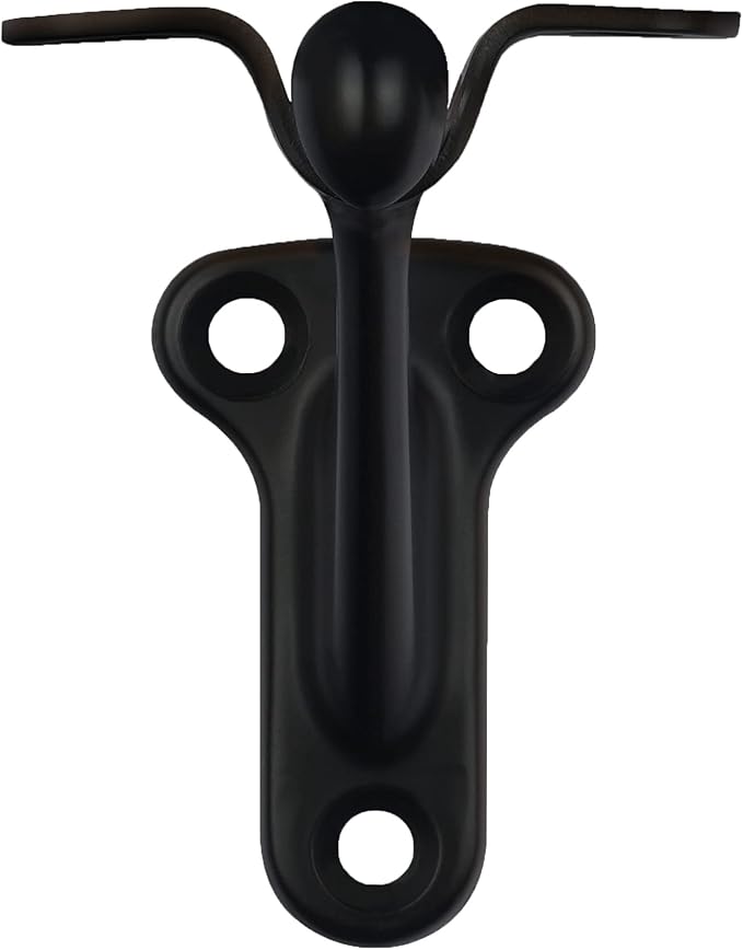 3 Pack Matte Black handrail Bracket,Handrail Stair Brackets 3" Heavy Duty Support Hardware Stairways, Home or Office Staircase Hand Rail Bracket with Screws,Easy Installation Railing Bracket