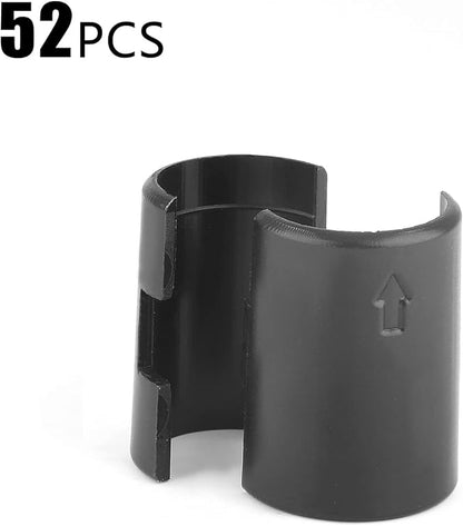 52 Pack Wire Shelving Shelf Lock Clips for 7/8" Post, Wire Shelf Clips Shelving Sleeves Replacements for Wire Shelving System, 26 Pairs