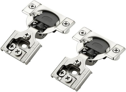 10 Pack 5 Pairs 3/8 inch Overlay Soft Close Hinges for Kitchen Cabinet Hinges Satin Nickel Hidden Hinges Stainless Steel Concealed Hinge self Closing