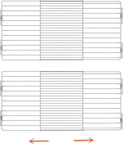 Slideep Adjustable Closet Storage Shelves with Seamless Sticker, Stainless Steel Expandable Wardrobe Shelves Organizer System for School Locker, Under Sink (Large, 2Pack)