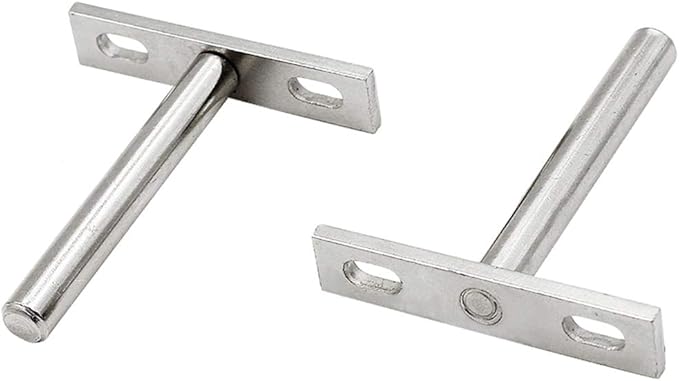 Luomorgo 4 Pcs 3 Inch Floating Shelf Bracket Blind Shelf Bracket Hidden Brackets for Floating Wood Shelves - Screws and Wall Plugs Included
