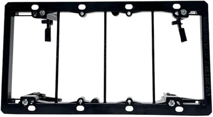 iMBAPrice LV4 Low Voltage Mounting Bracket, 4-Gang | Wall Plate Bracket for Telephone, Network, HDMI, Coaxial & Speaker Cables | Open-Back Low Voltage Mud Ring