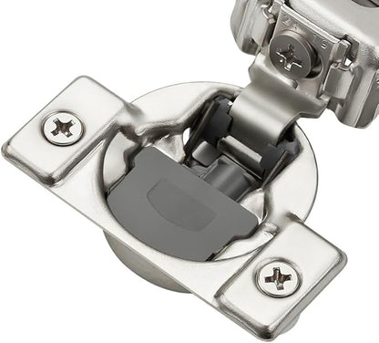60 Pack 30 Pair 1 inch Overlay Soft Close Hinges for Kitchen Cabinet Hinges Satin Nickel Hidden Hinges Stainless Steel Concealed Hinge self Closing
