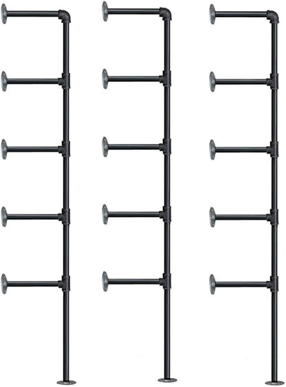 Industrial Retro Wall Mount Iron Pipe Shelf,DIY Open Bookshelf,Hung Bracket,Home Improvement Kitchen Shelves,Tool Utility Shelves, Office,Ceiling Mount Shelf