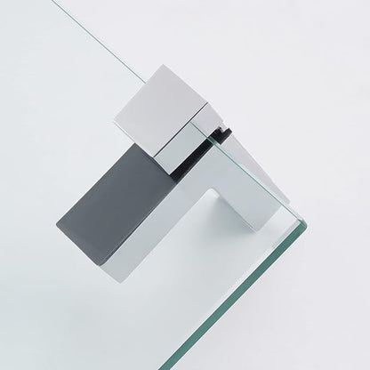 KES Bathroom Shelf 24 Inch Glass Shelf Wall Mounted Tempered Glass Shelves Polished Chrome Finish, BGS3201S60