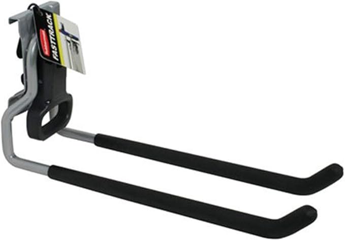 Rubbermaid Fast Track Wall Mounted Garage Storage Utility Multi Hook For Tools, Rope, and More, Supports Up to 50 Pounds Each (6 Pack)
