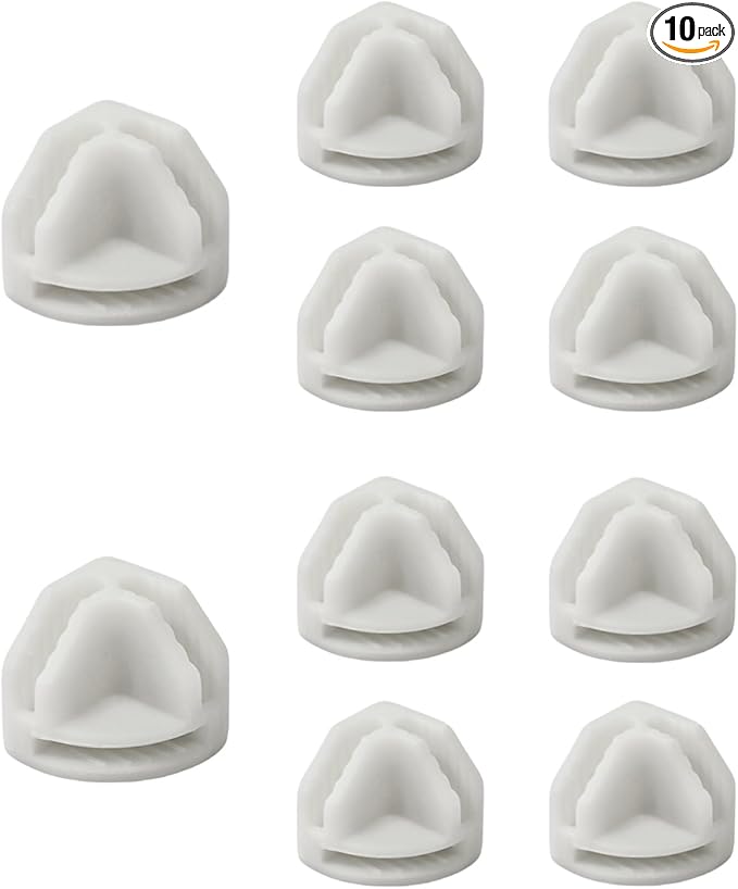 10Pcs Wire Cube Connectors, White Wire Cube Storage Connectors Corner Wire Grid Cube Shelf Plastic Connectors Clips for Wire Cube Storage Shelving Unit and Modular Closet Organizer, SATONBEYI