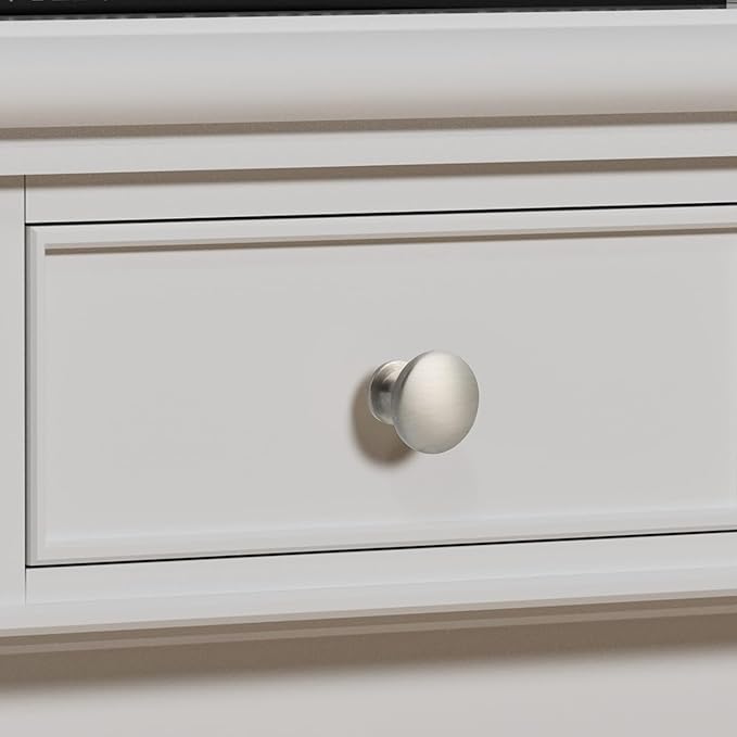 homdiy 25 Pack Cabinet Knobs Brushed Nickel Drawer Knobs Cabinet Hardware Solid Kitchen Pulls for Dresser Drawers