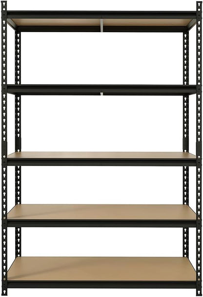 JEKOSEN Storage Shelves Garage Shelving Heavy Duty Adjustable with Particle Board,Utility Rack Shelf for Closet Pantry Basement Kitchen Warehouse,Black (48" Wx24 Dx72 H 6000Lbs)