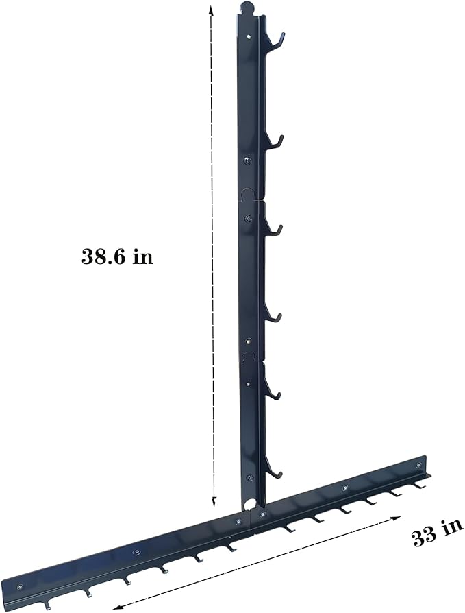 LAT Pull Down Bar Organizer Gym Storage Wall Organizer for Lat Pulldown Attachments, LAT Pull Down Bar Storage Rack for Different Cable Handles, Cable Attachments Rack for Gym Accessories
